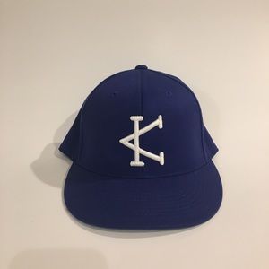 Caffeine and Kilos fitted blue hat